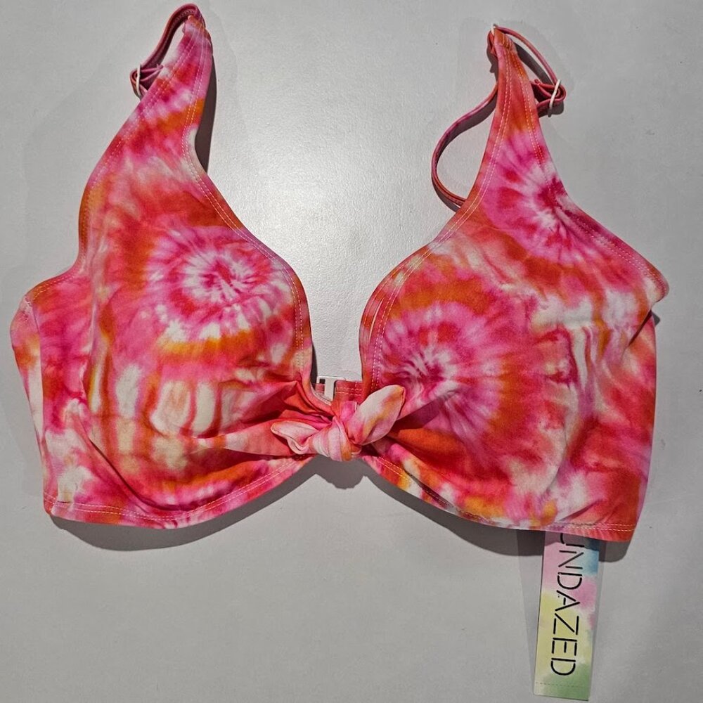 Sundazed  Harper Tie-Dyed Tie Bikini Swim Top 36DD - Picture 5 of 9